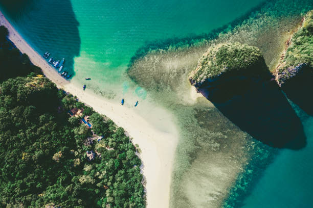 istock Beauty beach with coastline in Thailand 1206210105