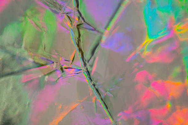 istock Aluminum foil with reflecting colors 1206210703
