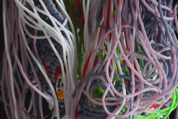 istock Many multi colored threads of a wool for design background. Texture of colored thread. Concept of Weaving, hobby image. 1206212334