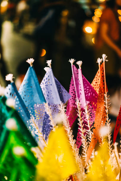 istock Colorful flag in Loy Krathong 1206214732