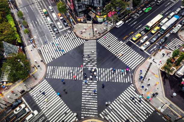 istock Busy pedestrian crossing at Ginza,Tokyo 1206216657