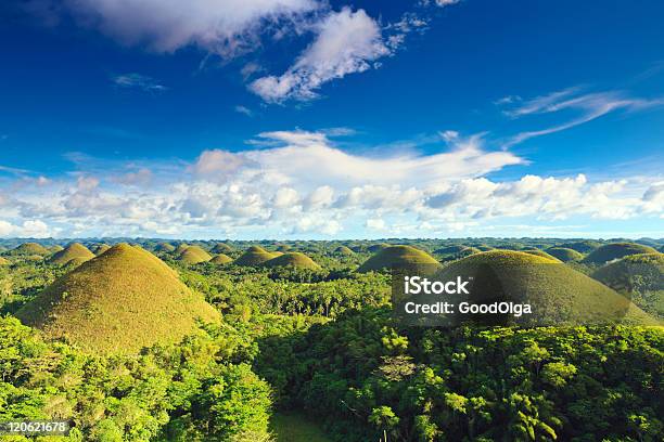 Chocolate Hills Under Blue Sky In The Philippines Stock Photo - Download Image Now - Philippines, Bohol, Chocolate Hills