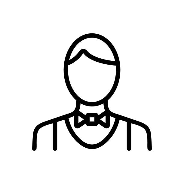 waitress icon vector. Isolated contour symbol illustration waitress icon vector. Thin line sign. Isolated contour symbol illustration bartender illustrations stock illustrations