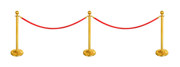 istock Red velvet rope barrier 1206221577