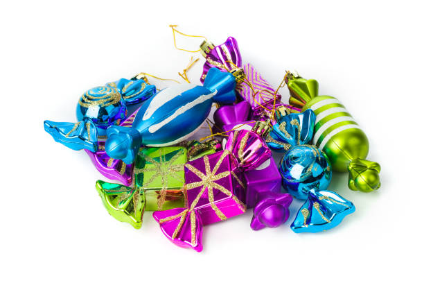キャンディスイーツ - クリスマスツリーのおもちゃ - hard candy candy old fashioned stack ストックフォトと画像