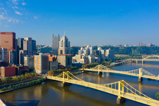 istock Pittsburgh downtown aerial view in the morning 1206222439