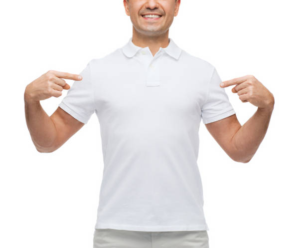 istock smiling man in t-shirt pointing fingers on himself 1206223880