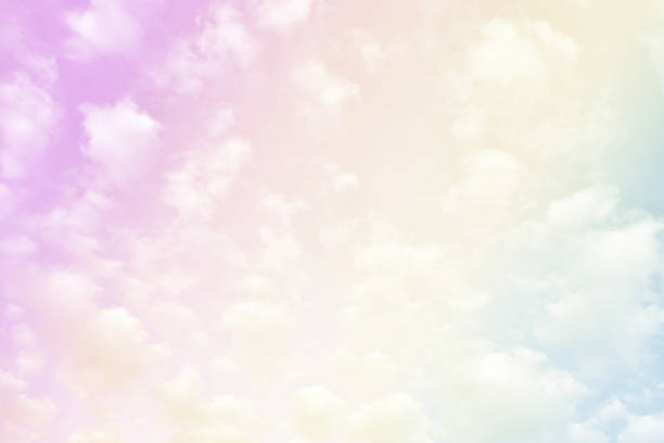 istock Sky and cloud with pastel colorful background . 1206223964