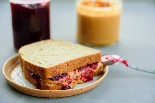 istock Peanut butter jelly sandwich 1206223998