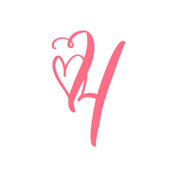 Vector Vintage floral monogram Number four 4. Calligraphy element heart Valentine card flourish frame. Hand drawn Love sign for page decoration and design illustration Vector Vintage floral monogram Number four 4. Calligraphy element heart Valentine card flourish frame. Hand drawn Love sign for page decoration and design illustration. 4 letter monogram stock illustrations