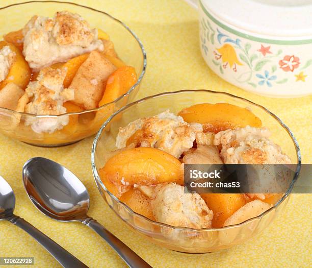 Peach Cobler Stock Photo - Download Image Now - Peach Cobbler, Peach, Cobbler - Dessert