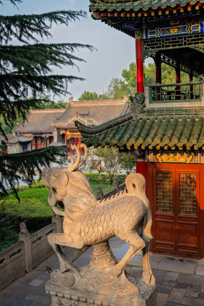 istock Mythical animal dragon and horse sculpture 1206230680