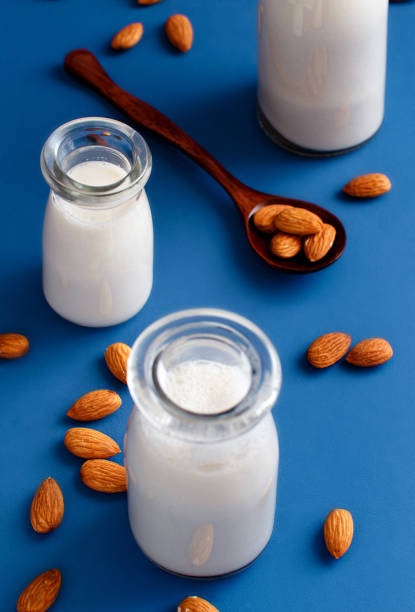 istock Vegan almond milk, non dairy alternative milk 1206233685