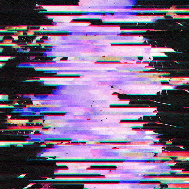 istock Abstract scanned digital pixel noise glitch background 1206235104