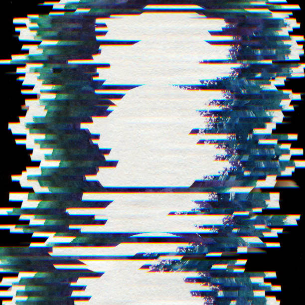 istock Abstract scanned digital pixel noise glitch background 1206236393