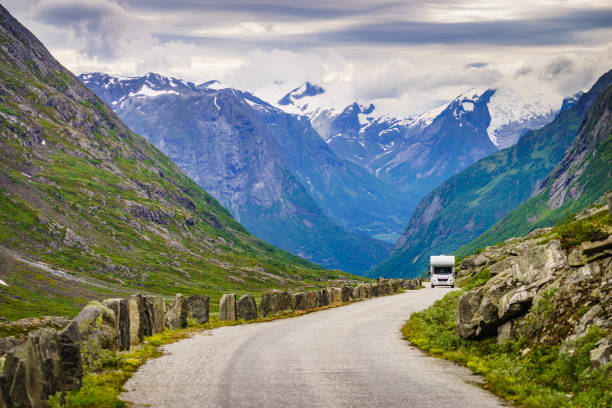 istock Camper car in norwegian mountains 1206240769