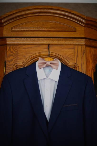 istock Stylish men's jacket hanging on a hanger 1206240916