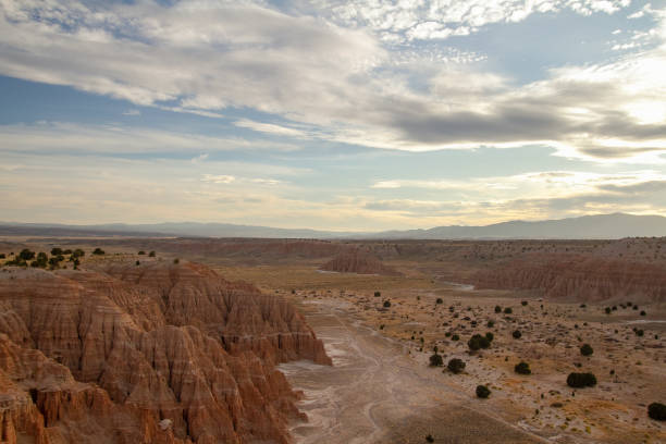 istock Viewed from above, a beautiful and unique gorge landscape in the desert illuminated by sunlight. 1206242638