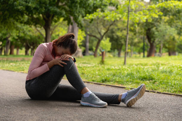 istock Exhausted jogger woman in the park 1206244704