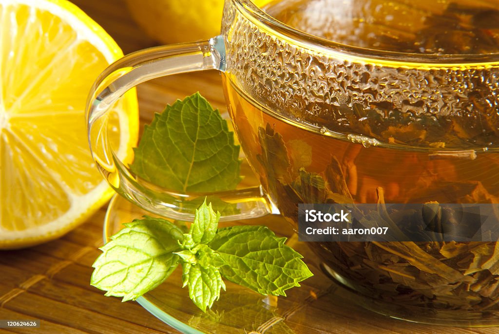 tea with lemon taken under studio light with electronic flash Cha-cha-cha Stock Photo
