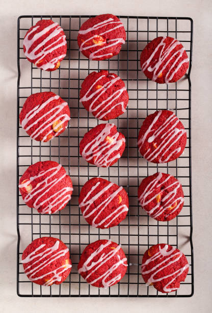 istock Red velvet cookies with white chocolate 1206246749