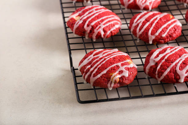 istock Red velvet cookies with white chocolate 1206246872