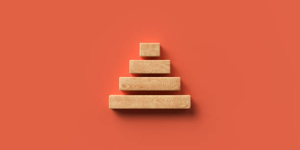 istock wooden blocks formed as a pyramid symbolizing a hierarchy - 3D rendered illustration 1206257318
