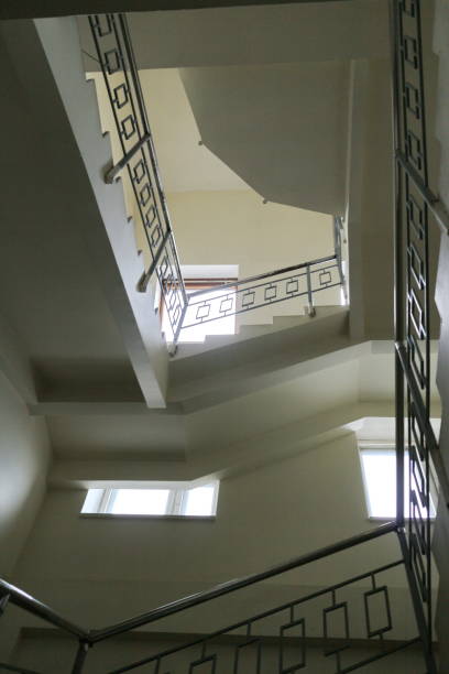 istock Staircase inside the building to the third floor 1206258457