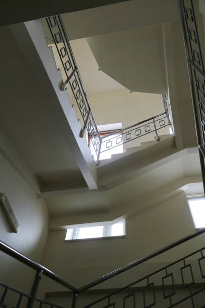 istock Staircase inside the building to the third floor 1206258743
