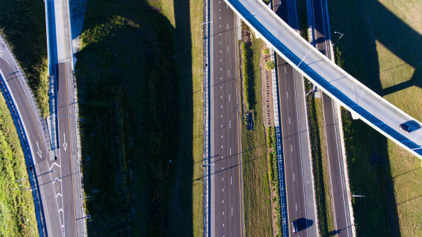 istock Aerial view road junction 1206266937