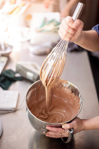 istock Beautiful woman is making bakery 1206271563