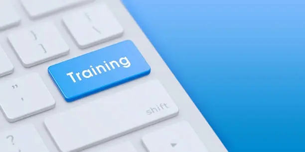 Photo of Keyboard with Blue Training key