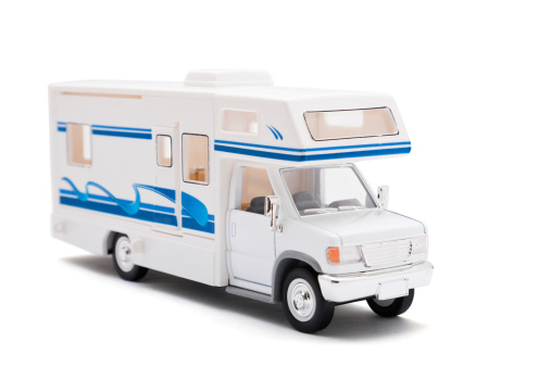 Caravan on white background with good clipping path. no trade mark.