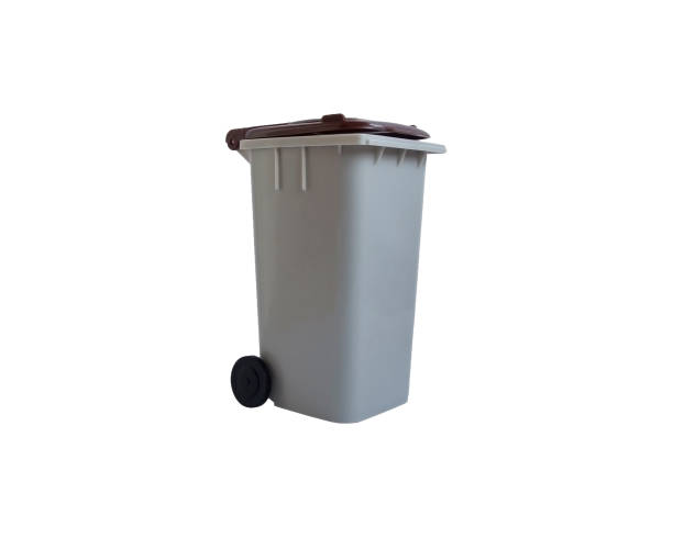 istock Gray and brown, organic waste trash bin 1206285596