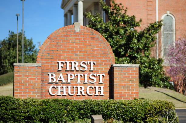 istock First Baptist Church sign 1206310142