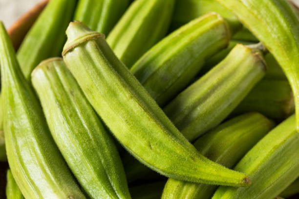 istock Raw Green Organic Okra Pods 1206310318