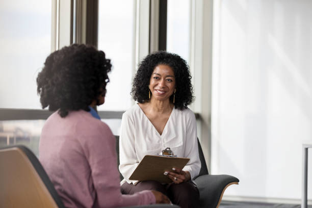 istock Attentive therapist listens to patient 1206311505