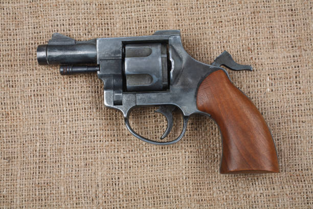 istock Revolver on the canvas 1206318862