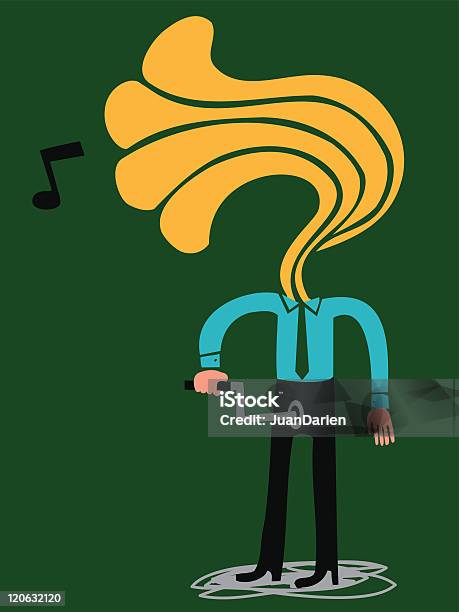 Gramophonehead Man Stock Illustration - Download Image Now - Penis, Innovation, Illustration