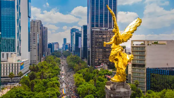 Angel of Independence Monument during Pride Day 2019
