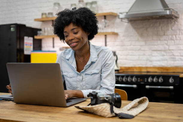 istock Freelance photographer working from home 1206327621