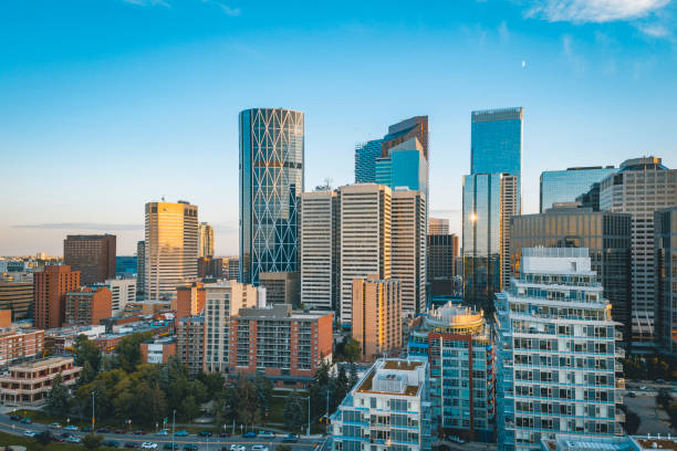istock East Downtown Calgary Summer Sunset Aerial 1206333305