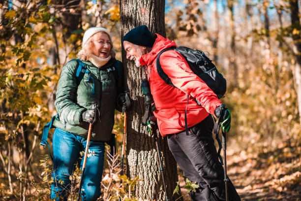 istock Older wife and husband with healthy lifestyle 1206334854