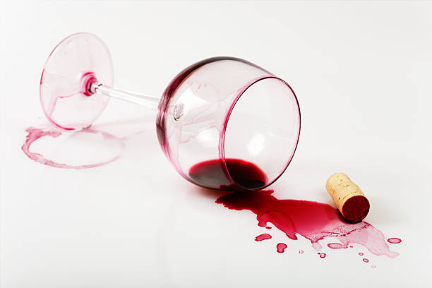 istock Overturned glass of wine 120633493