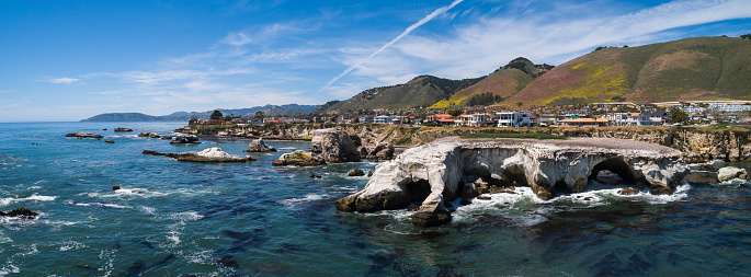 A small city on the Californian West Coast, Pacific Ocean, USA