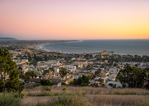 The California city of Ventura at Sunset