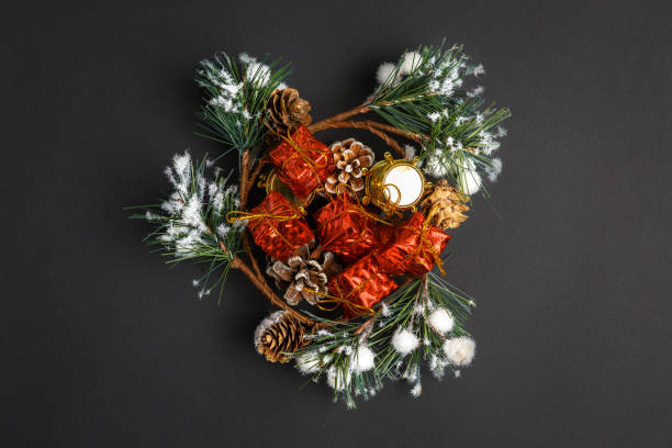 istock Christmas and New Year background with gifts 1206339476