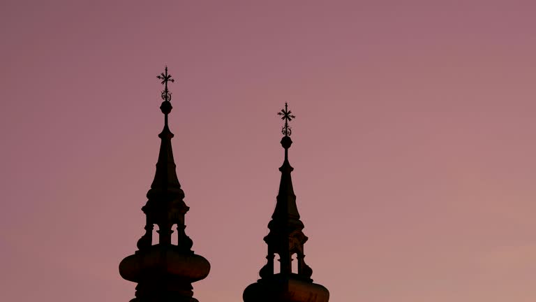 Time-lapse: View to fishermans bastion in Budapest