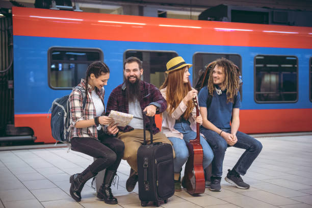 istock A group of students waiting for a train 1206343726