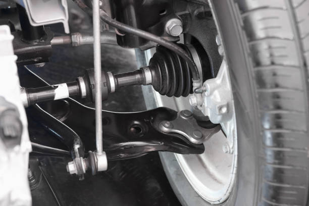 istock Front car suspension system and drive shaft 1206350265